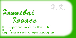 hannibal kovacs business card